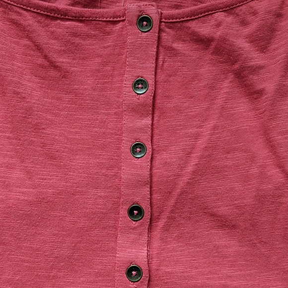 Roxy Havasu Slub Pink Cotton Jersey Top - Picture 3 of 5